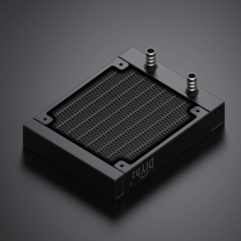 DIYhz 80mm Aluminum CPU PC Water Cooling Radiator, 8 Pipe, DC12V, Black - Image 5